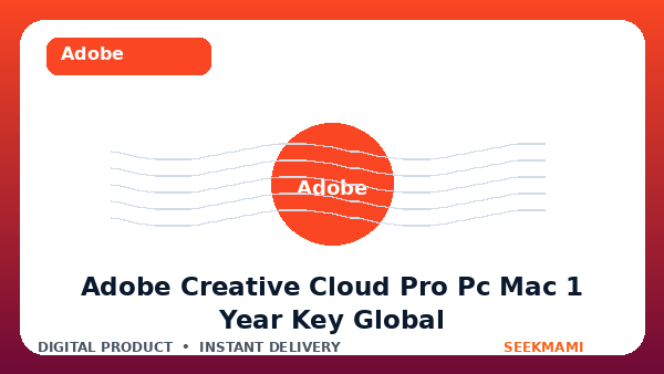 Adobe Creative Cloud Pro PC/Mac 1 Year — Key — GLOBAL product image