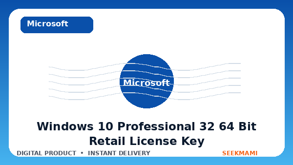 Windows 10 Professional 32/64 Bit Retail License Key product image